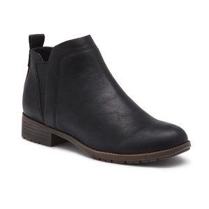 BASS BLACK LEATHER ALLIE BOOTIES